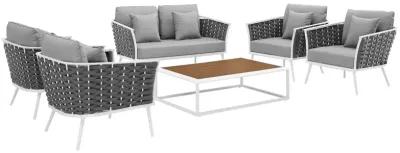 Stance 6 Piece Outdoor Patio Aluminum Sectional Sofa Set