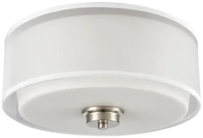 Market Square 13" Wide 3-Light Flush Mount - Brushed Nickel