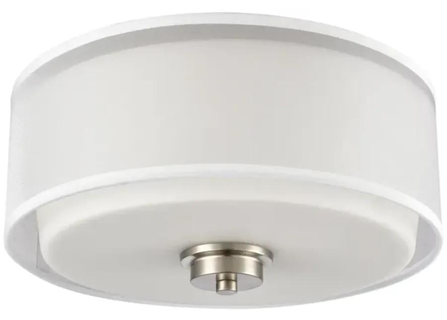 Market Square 13" Wide 3-Light Flush Mount - Brushed Nickel