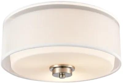 Market Square 13" Wide 3-Light Flush Mount - Brushed Nickel