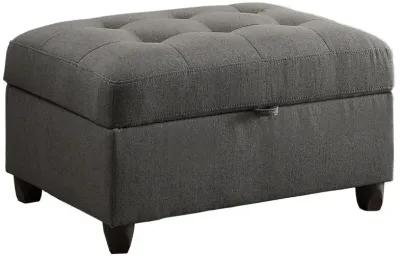 Stonenesse Upholstered Tufted Sectional with Storage Ottoman Grey