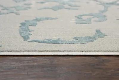 Chelsea Gray/Blue Vine/Scroll Polyester 8'6" x 11'10" Rectangle Rug