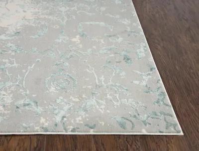 Chelsea Gray/Blue Vine/Scroll Polyester 8'6" x 11'10" Rectangle Rug