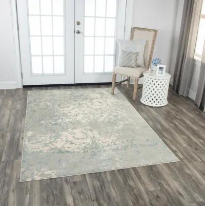 Chelsea Gray/Blue Vine/Scroll Polyester 8'6" x 11'10" Rectangle Rug