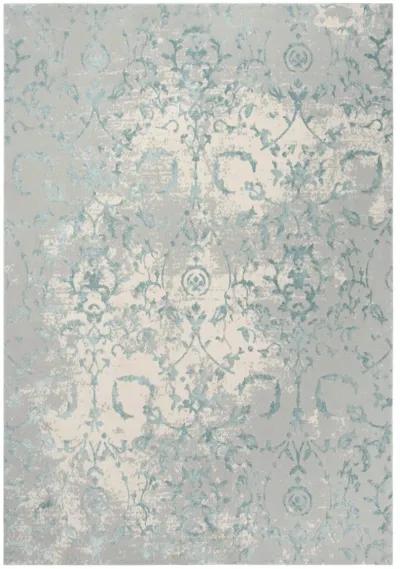 Chelsea Gray/Blue Vine/Scroll Polyester 8'6" x 11'10" Rectangle Rug