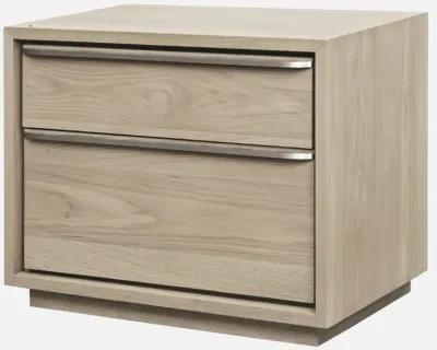 One Coastal Modern Two Drawer USB-Charging Nightstand in Bisque