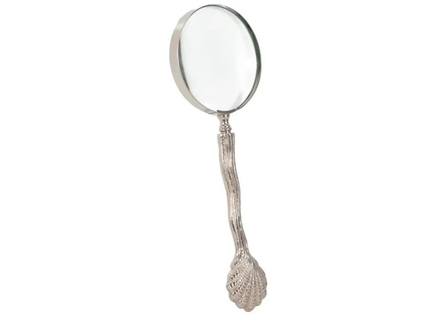 11" Seashell Magnifying Glass, Silver