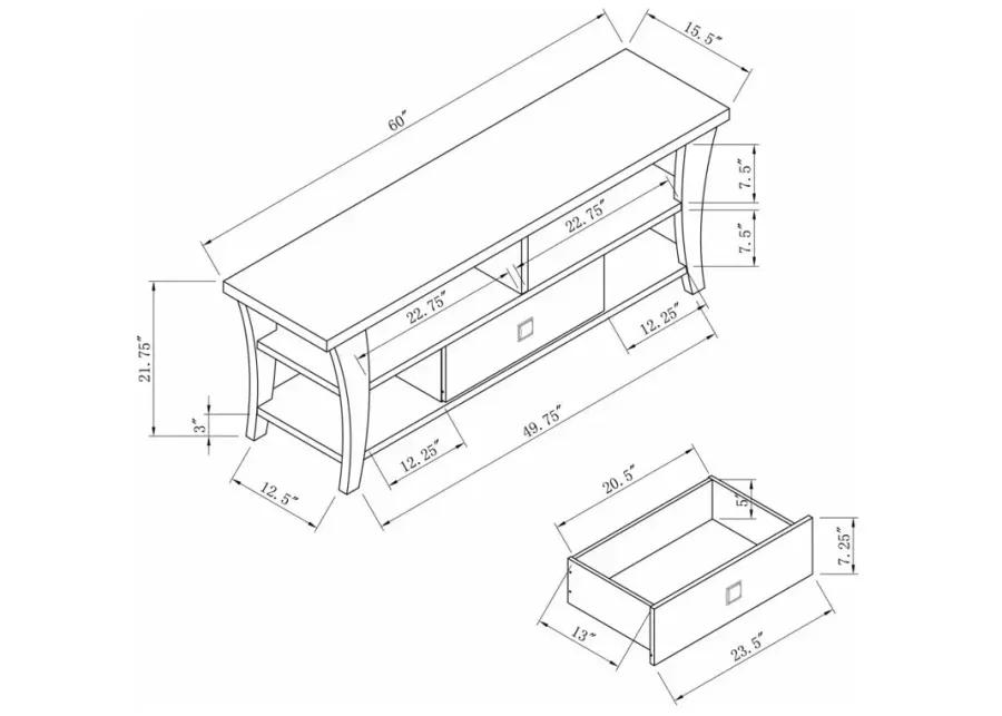 Anita 1-drawer TV Console Cappuccino