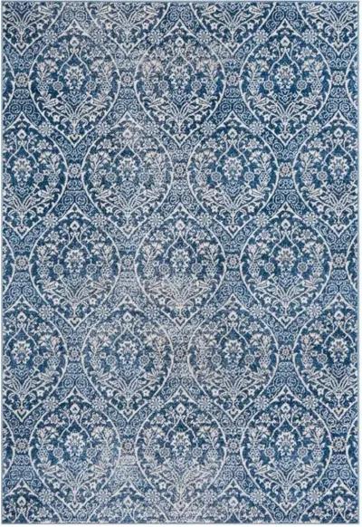 Brentwood 860 Navy / Light Grey 10' X 13' Oversized Rectangle Powerloomed Rug