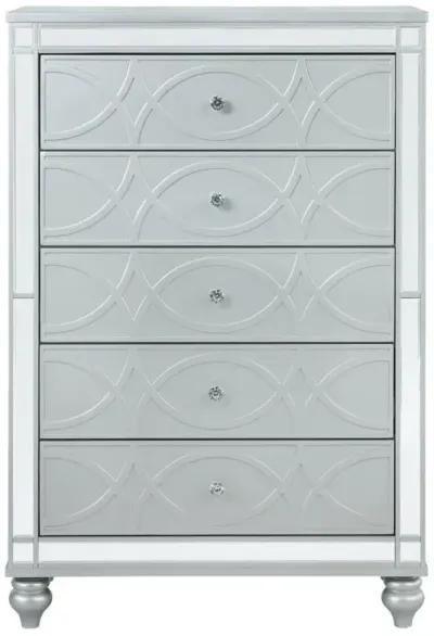 Gunnison 5-drawer Chest Silver Metallic