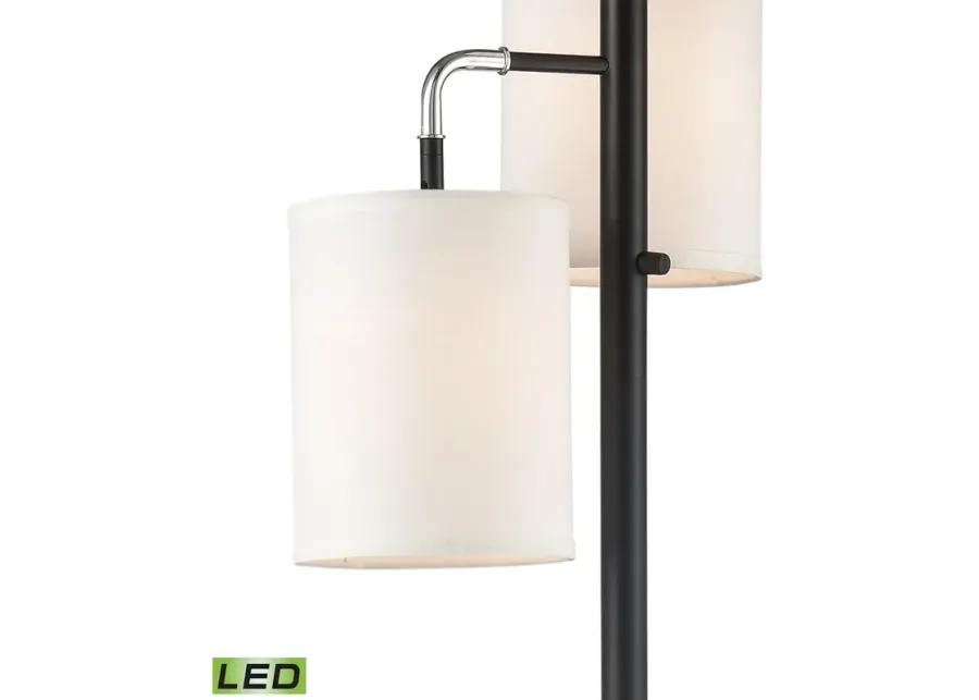 Uprising 72'' High 3-Light Floor Lamp - Black - Includes LED Bulbs