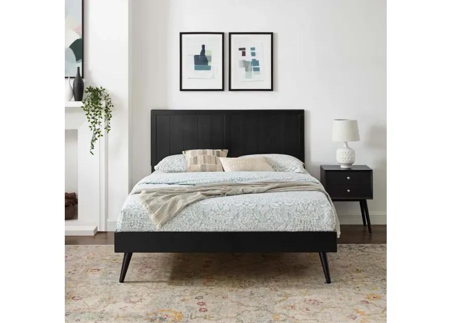 Alana Twin Wood Platform Bed With Splayed Legs