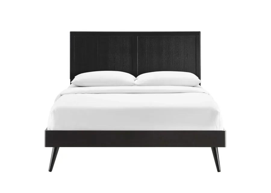 Alana Twin Wood Platform Bed With Splayed Legs