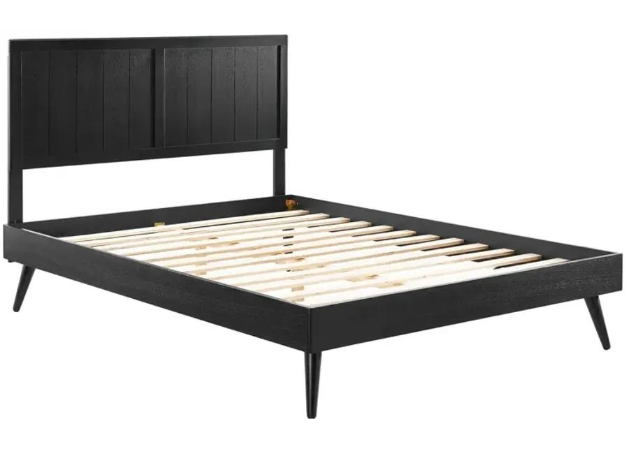 Alana Twin Wood Platform Bed With Splayed Legs