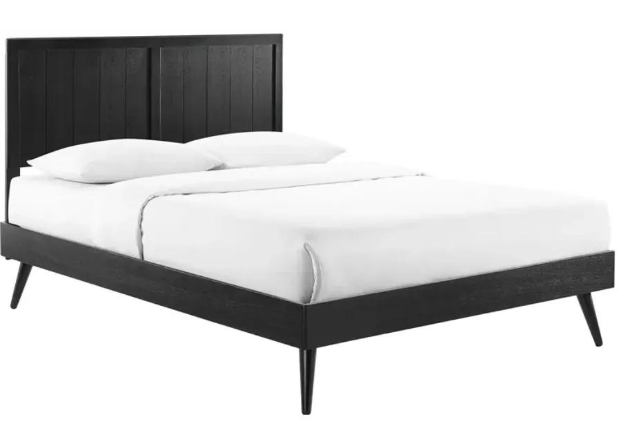 Alana Twin Wood Platform Bed With Splayed Legs