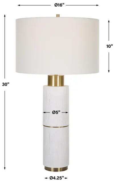 Ruse Whitewashed Table Lamp