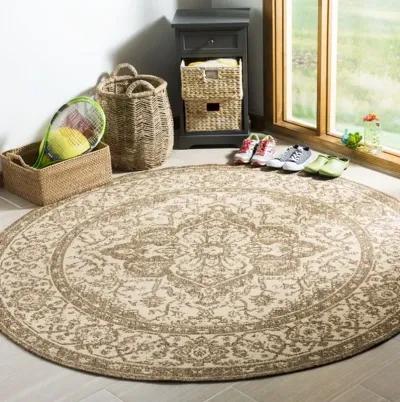 LINDEN 137 Collection LND137C-8R Cream / Beige 8' X 8' Round