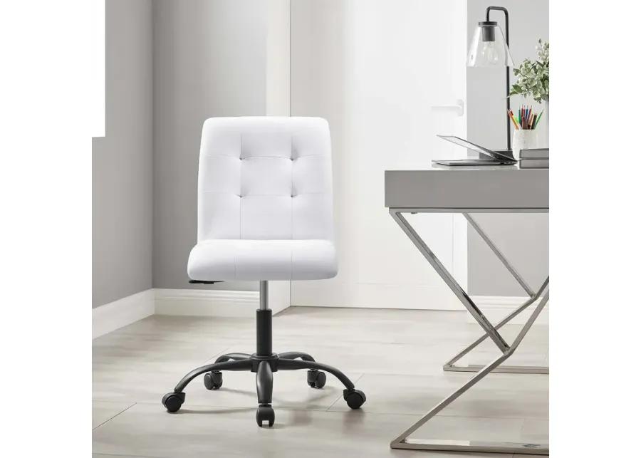 Prim Armless Vegan Leather Office Chair