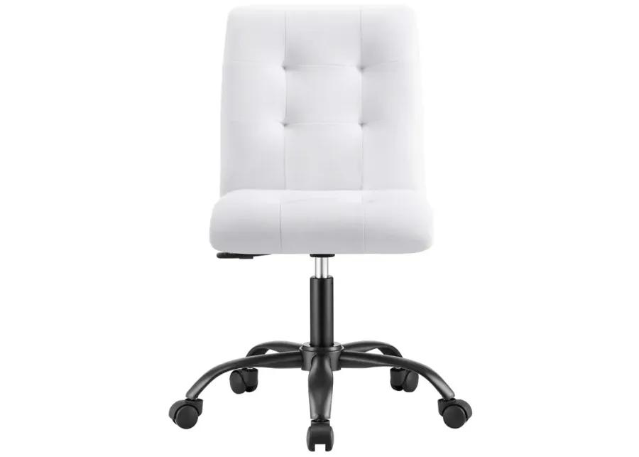 Prim Armless Vegan Leather Office Chair