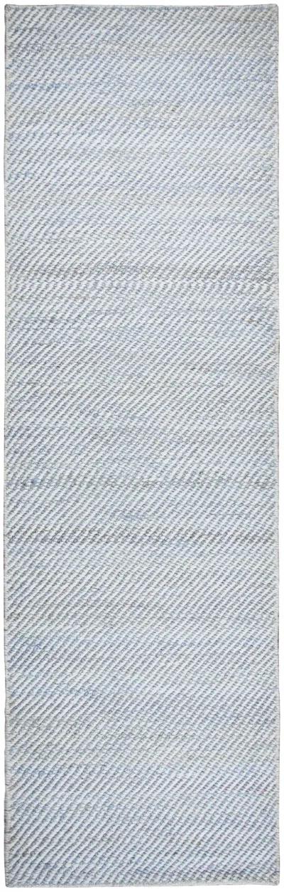 Ellington Gray Stripe  Jute / Wool  2'6" x 8' Runner Rug