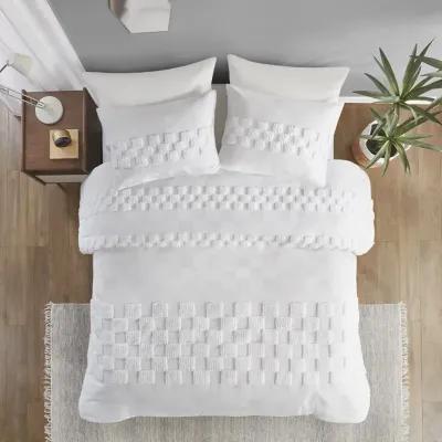 Urban Habitat Bennett Off-White 3 Piece Chenille Duvet Cover Set