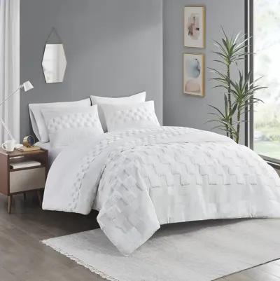 Urban Habitat Bennett Off-White 3 Piece Chenille Duvet Cover Set