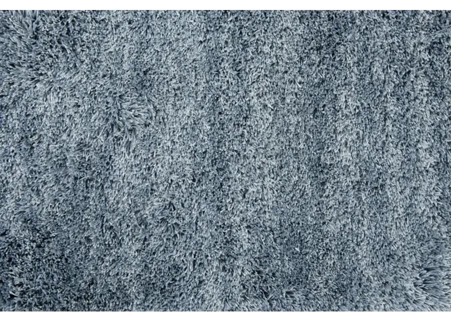 Whistler Blue Solid Polyester 5' x 7'6" Rectangle Rug