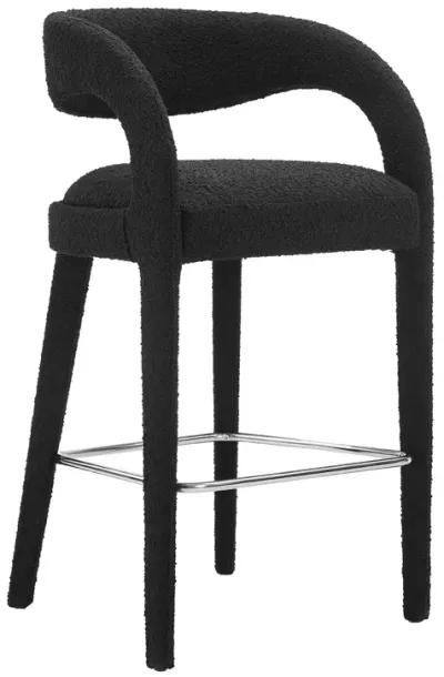 Pinnacle Boucle Upholstered Bar Stool Set of Two