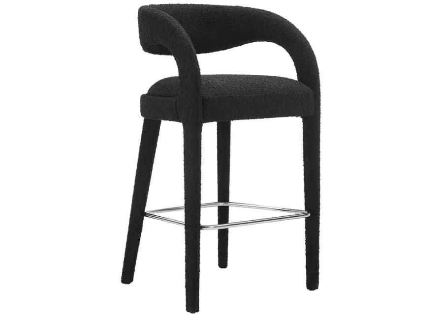 Pinnacle Boucle Upholstered Bar Stool Set of Two