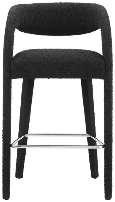 Pinnacle Boucle Upholstered Bar Stool Set of Two