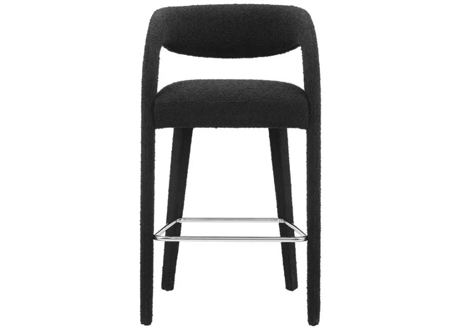 Pinnacle Boucle Upholstered Bar Stool Set of Two