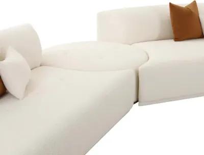 Fickle Cream Boucle 5-Piece Modular Chaise Sectional