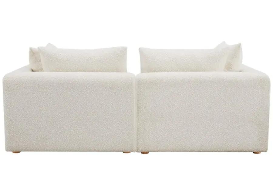 Hangover Cream Boucle Loveseat