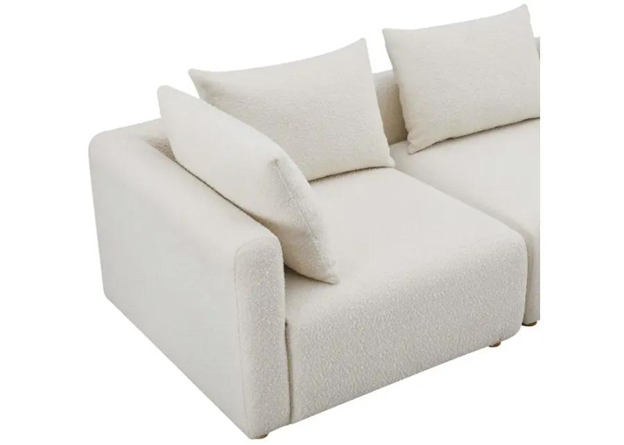 Hangover Cream Boucle Loveseat