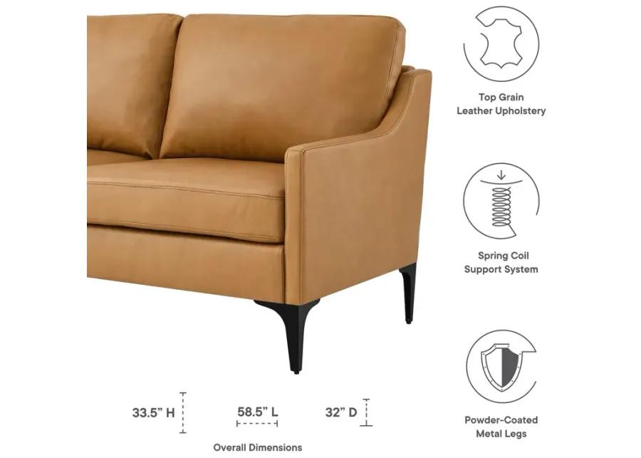 Corland Leather Loveseat