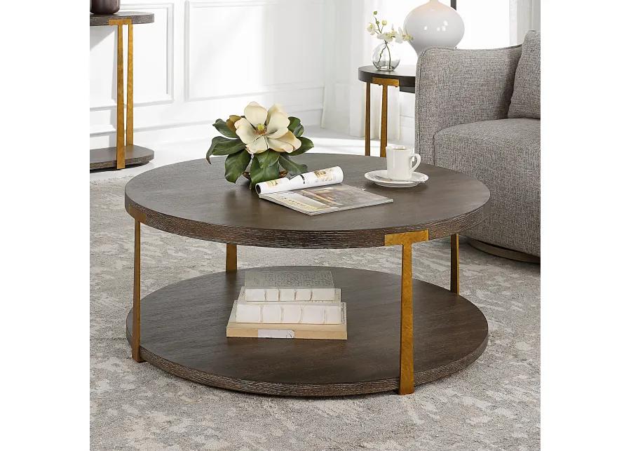 Palisade Round Wood Coffee Table