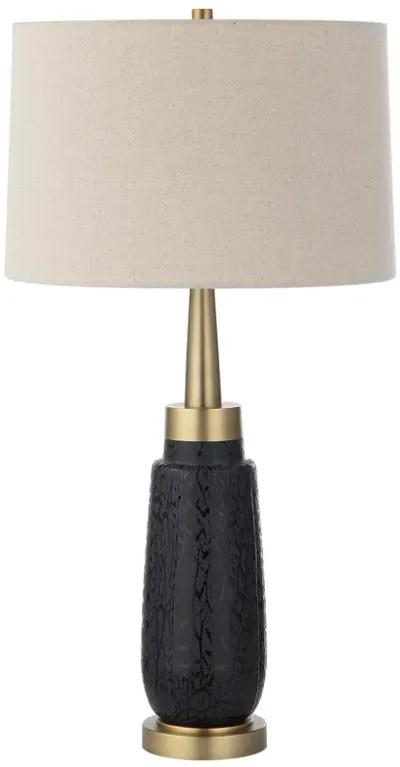 Spyglass Black Wood Grain Table Lamp