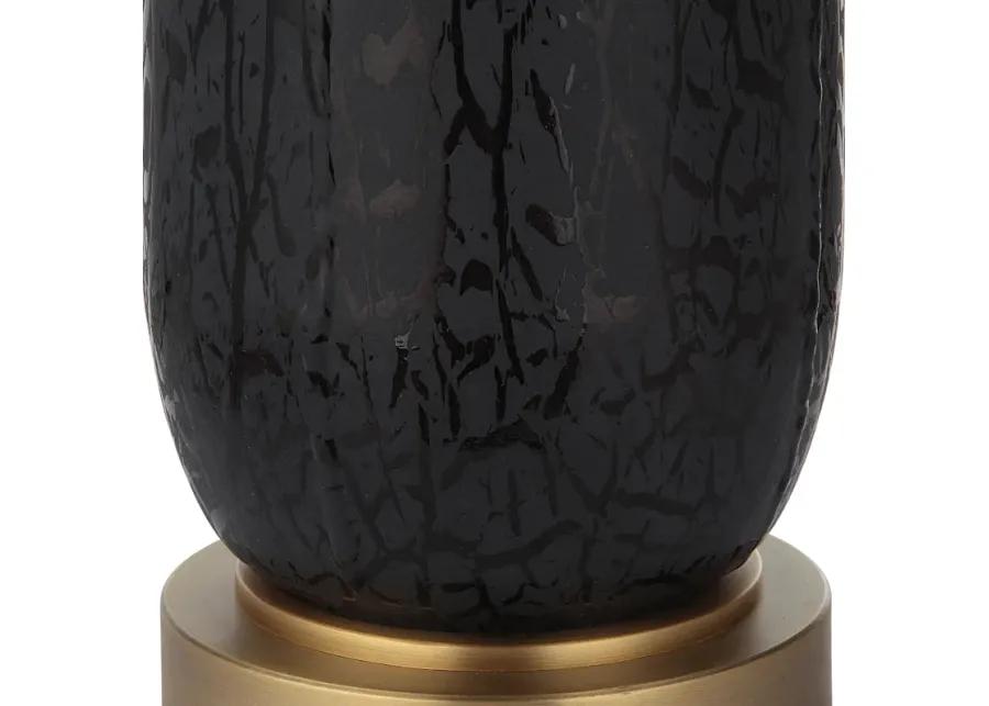 Spyglass Black Wood Grain Table Lamp