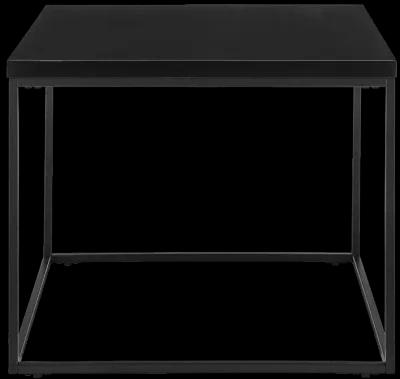 Teresa Side Table in High Gloss Black with Matte Black Base