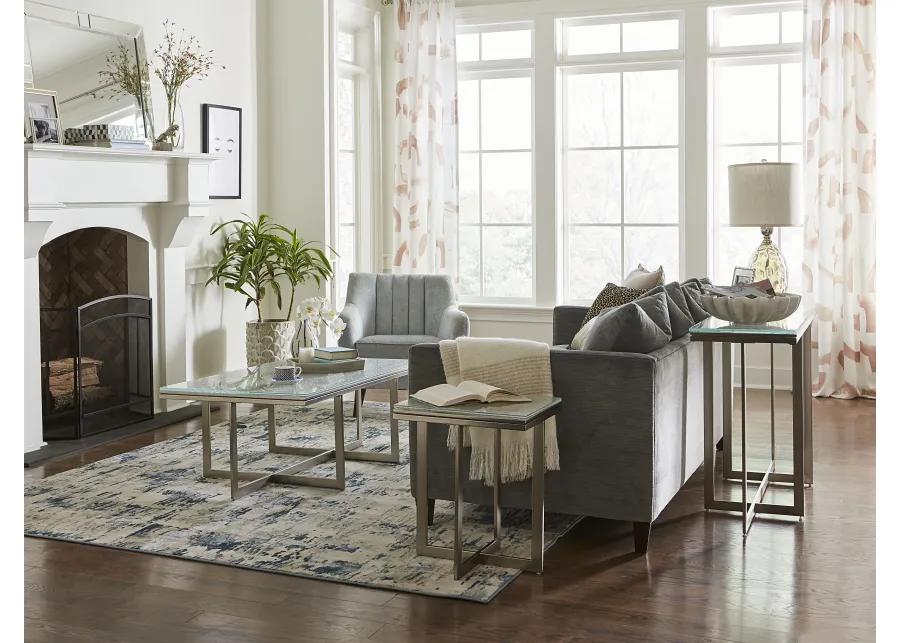 Eliza Media Console Table in Ultra White