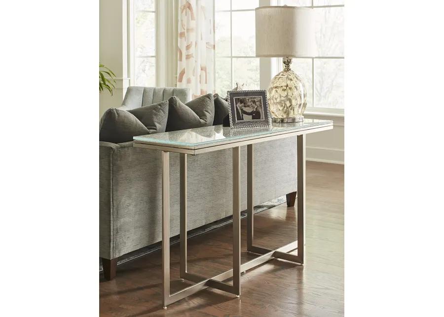 Eliza Media Console Table in Ultra White