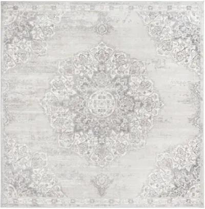 Brentwood 802 Grey / Ivory 12' X 12' Square Square Powerloomed Rug