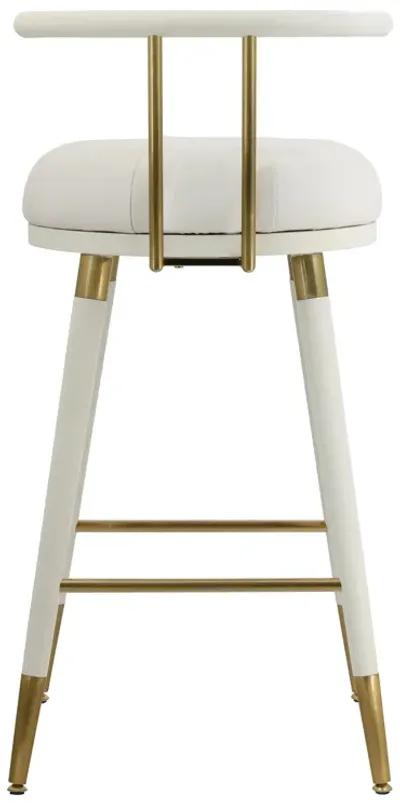 Juniper White Vegan Leather Barstool