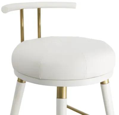 Juniper White Vegan Leather Barstool