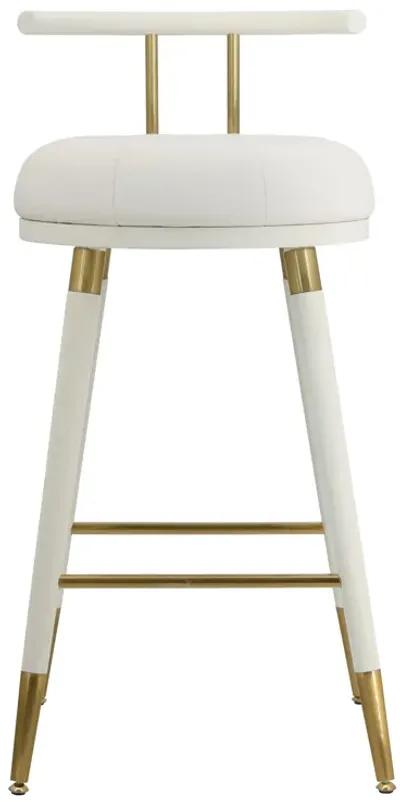 Juniper White Vegan Leather Barstool