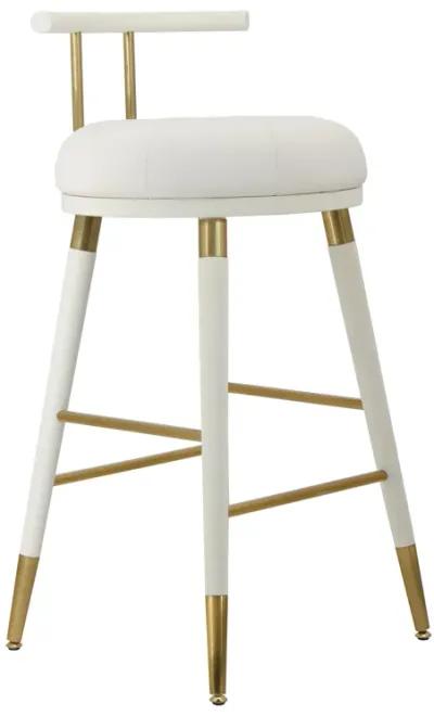 Juniper White Vegan Leather Barstool