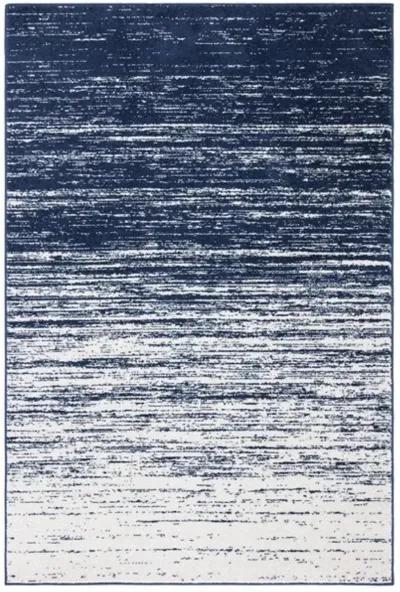 Adirondack Contemporary Navy / Ivory 2'-6" X 6' Powerloomed Rug