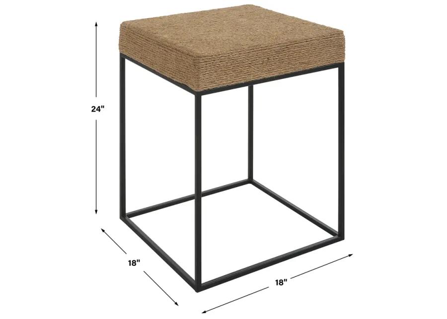 Laramie Rustic Rope Accent Table