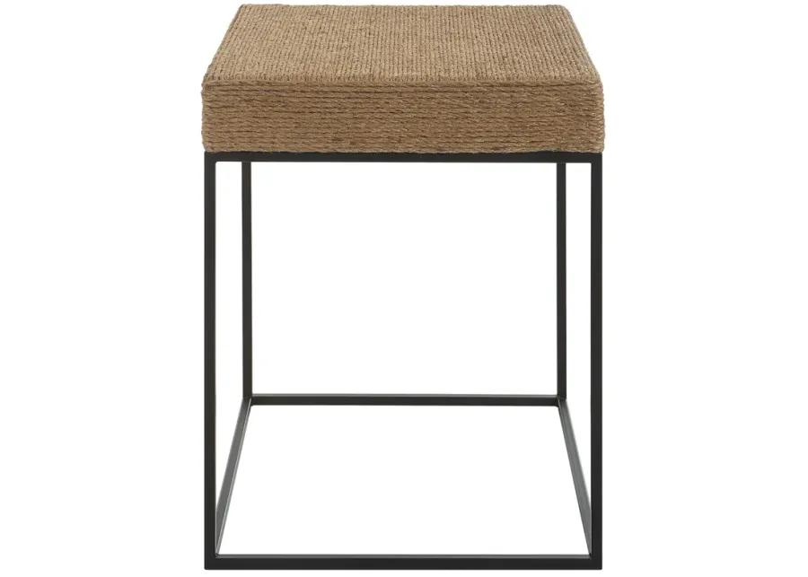 Laramie Rustic Rope Accent Table