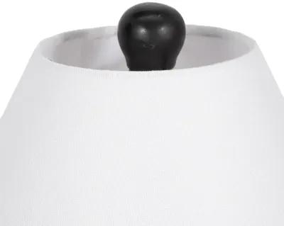 22" Modern Cylinder Table Lamp, Black